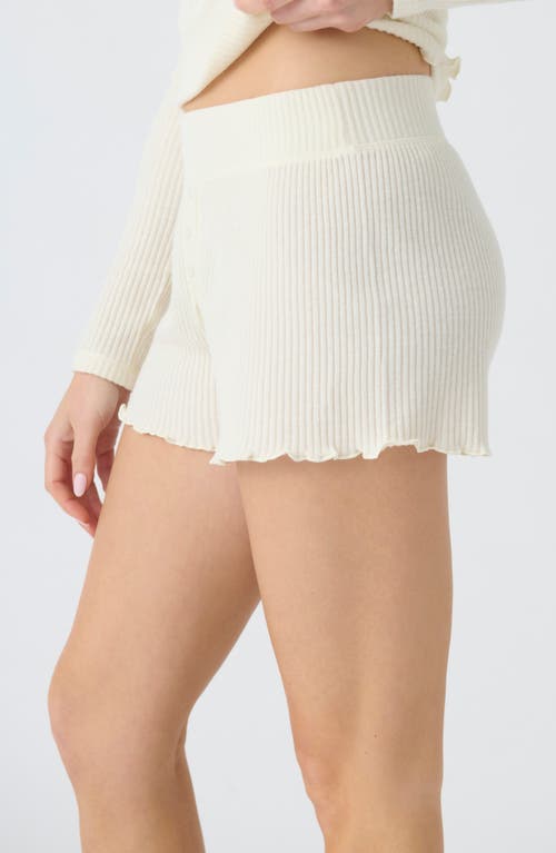 Pj Salvage Reloved Rib Knit Pajama Shorts In Natural