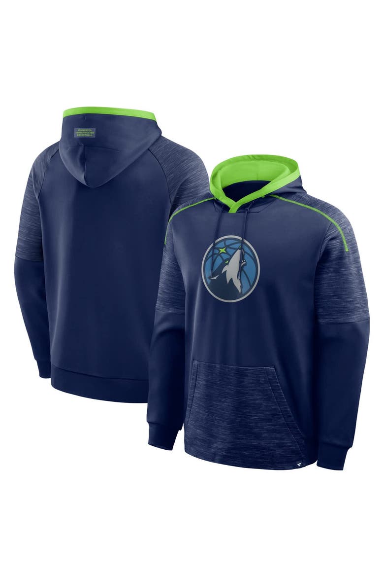 Men's Fanatics Navy Minnesota Timberwolves Pick & Roll Defender Pullover Hoodie, Main, color, Navy