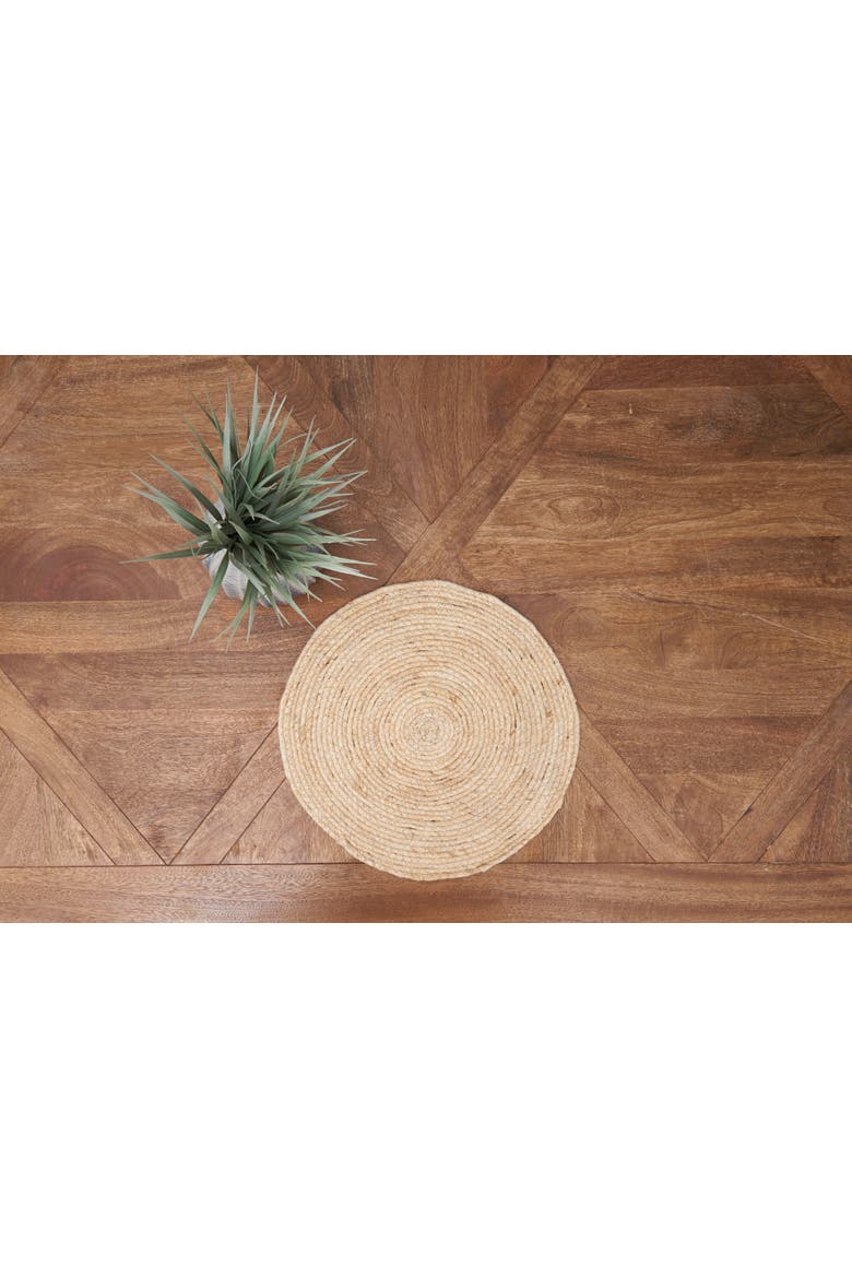 White Seagrass Round Placemats Set of 6, 15", Alternate, color, Beige