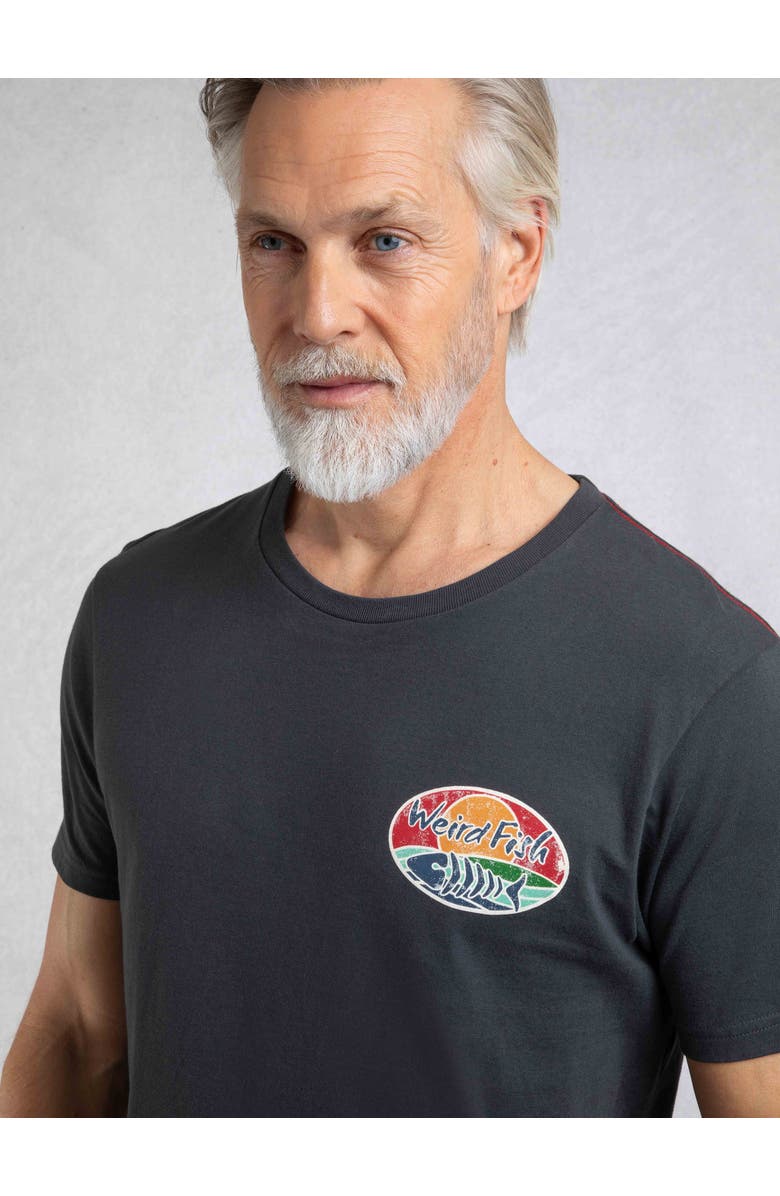 Weird Fish Land And Sea Back Print Graphic T-Shirt, Alternate, color, Navy