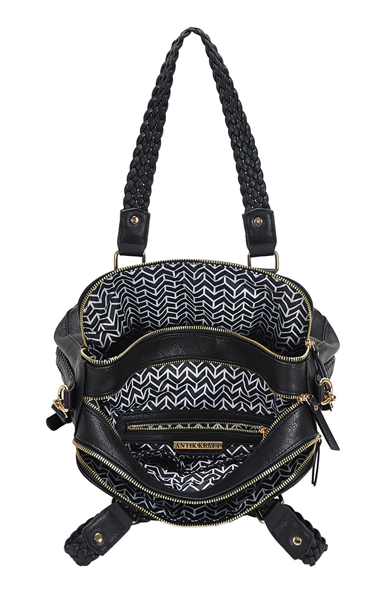 Antik Kraft Braided Top Handle Tote, Alternate, color, 