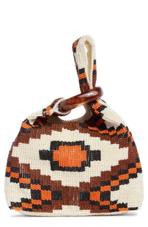 Veronica Beard Beaded Swing Top Handle Bag in Orange Multi at Nordstrom