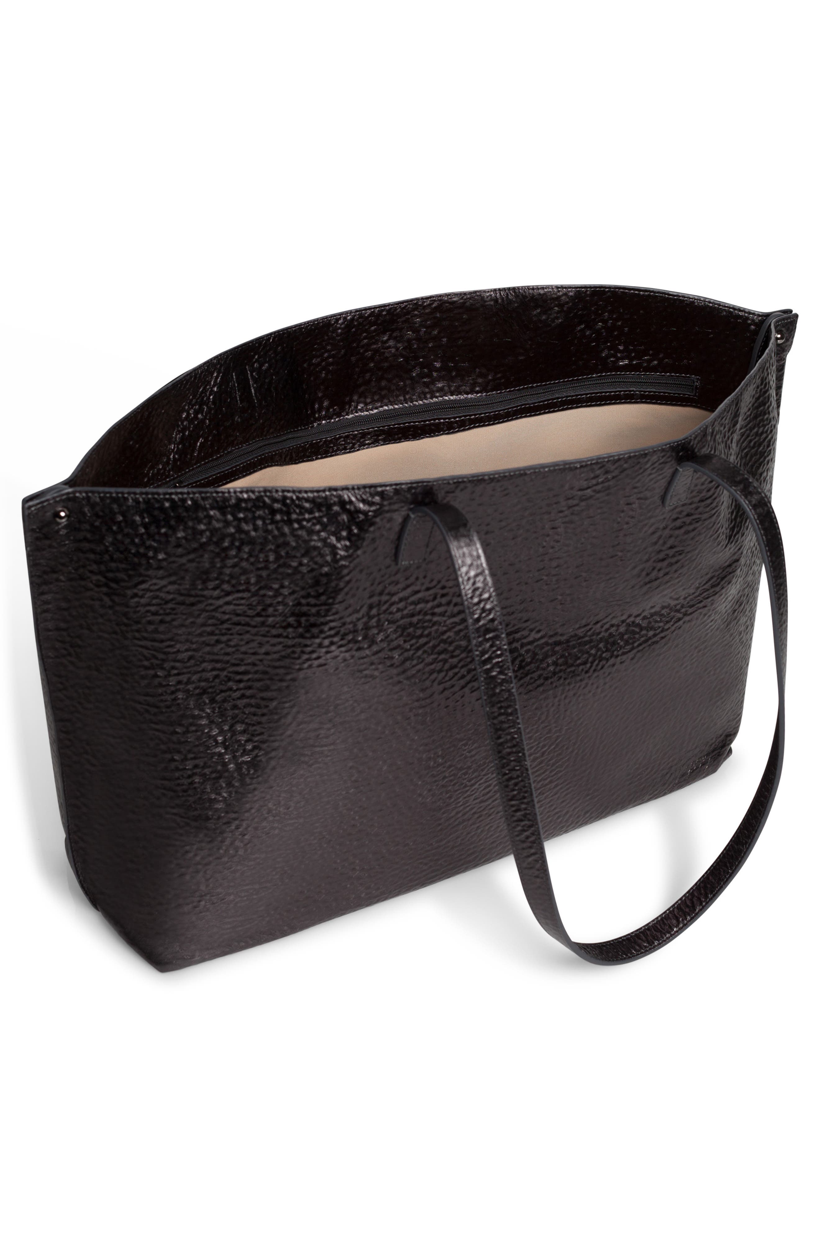 Akris AI Hammered Calfskin Leather Tote, Alternate, color, 