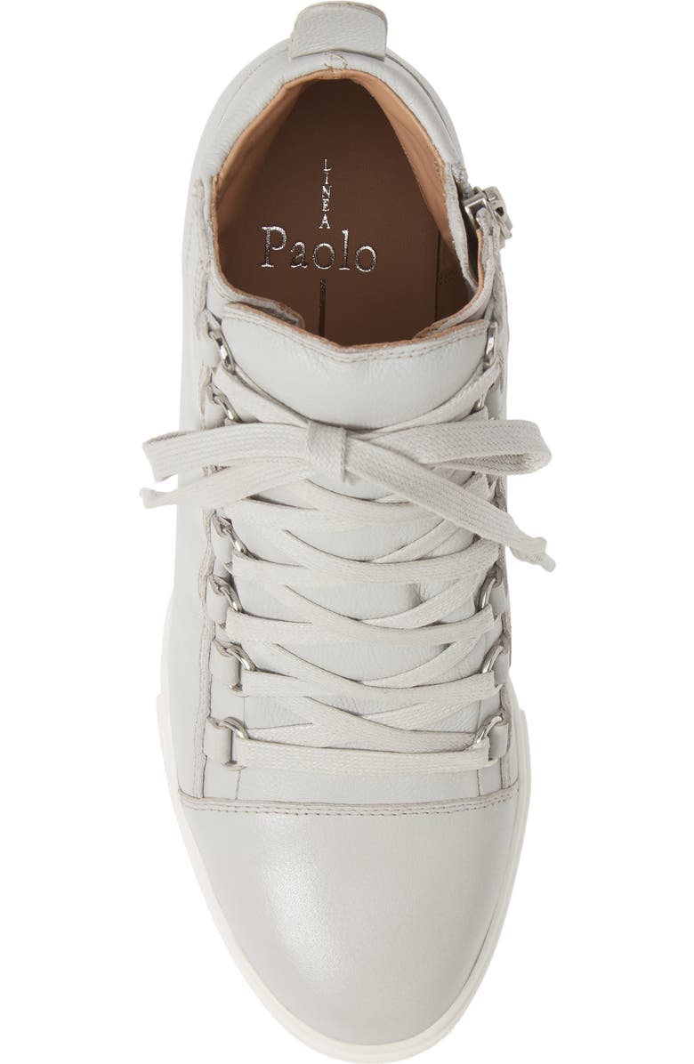 Linea Paolo Fenton Wedge Sneaker, Alternate, color, Light Grey Leather