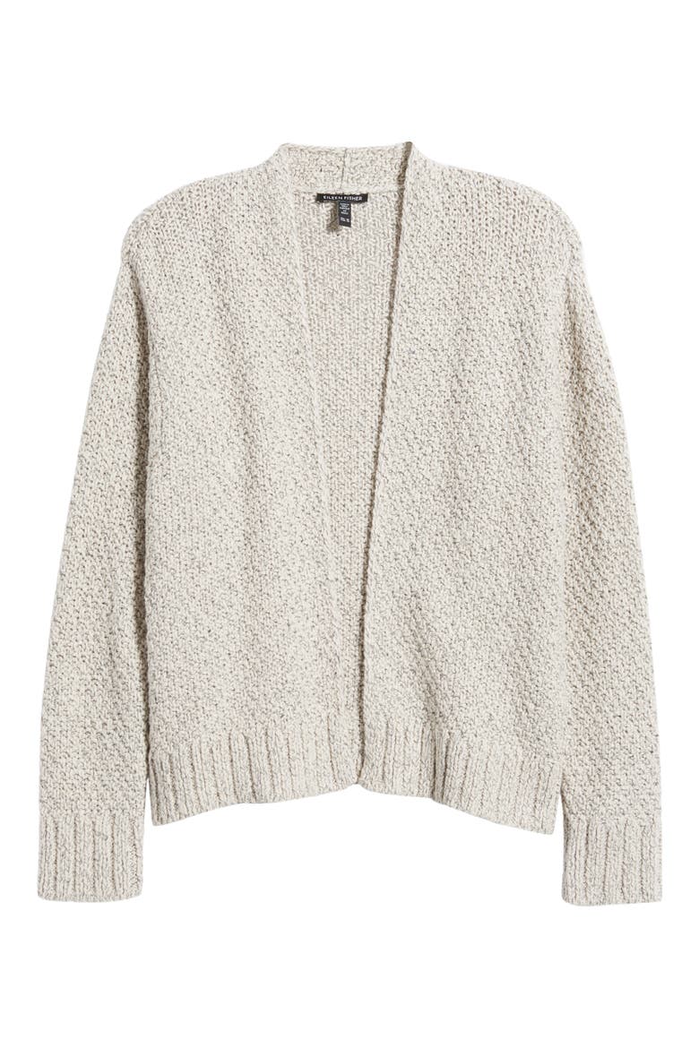 Open Front Organic Cotton Cardigan, Alternate, color, SEA SALT