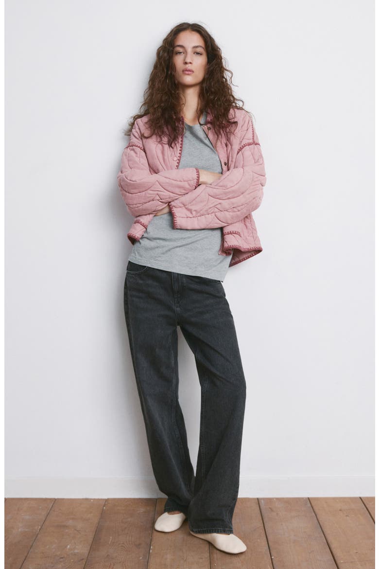 Quilted Jacket, Alternate, color, PINK