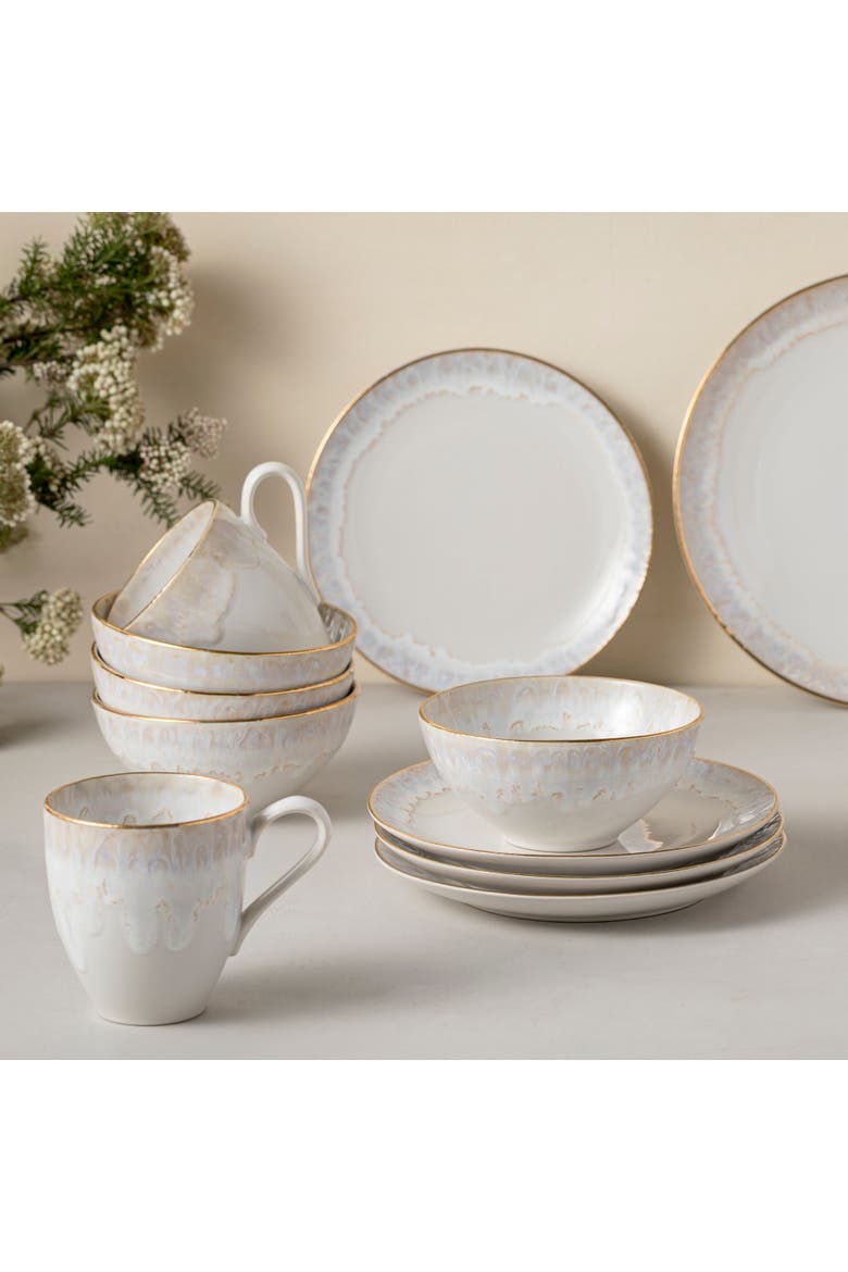 Taormina Set/6 mugs, Alternate, color, White & gold