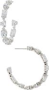 Nadri Cora Cubic Zirconia Inside Out Hoop Earrings