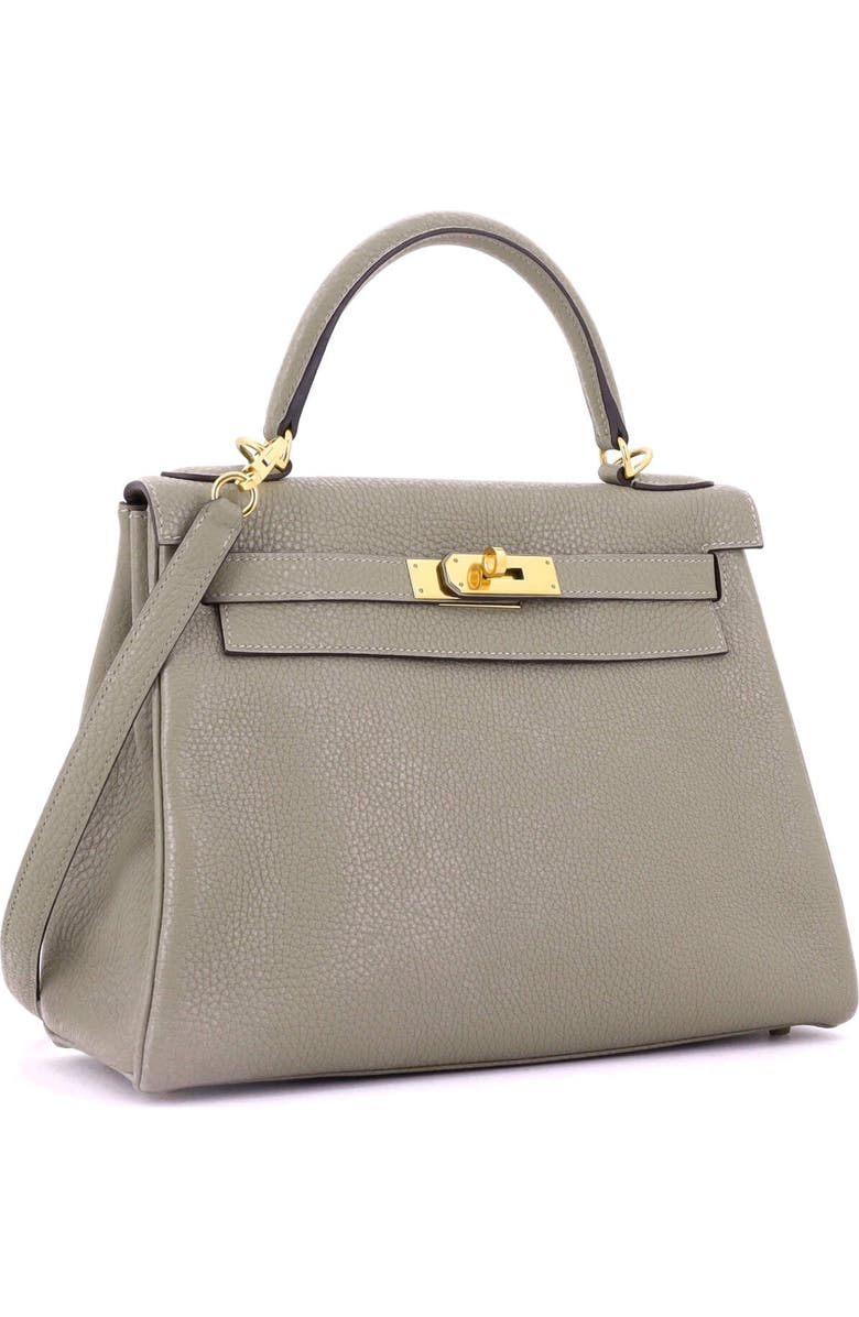 Pre-Owned Hermes Kelly Handbag Green Clemence with Gold Hardware 28, Alternate, color, Sauge