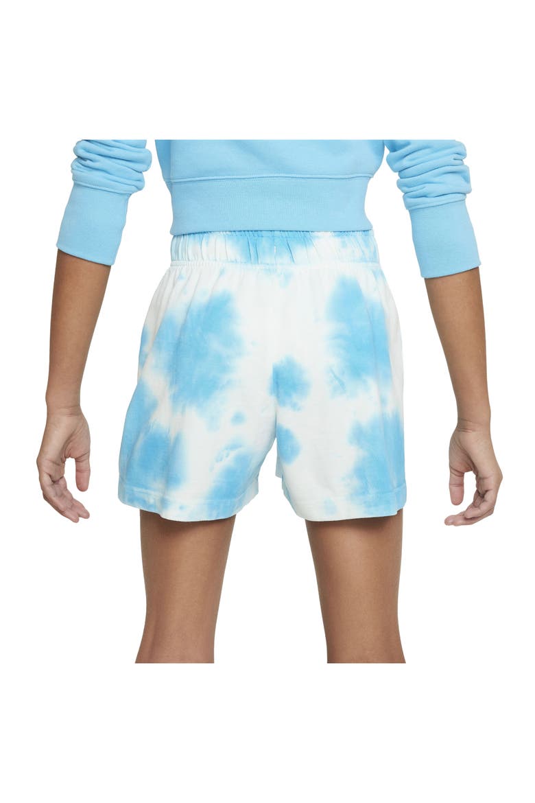Kids' Sportswear Tie Dye Shorts, Alternate, color, BALTIC BLUE/ SAIL