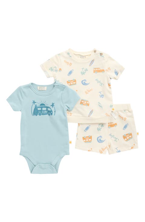 Organic Cotton Bodysuit, Top & Shorts Set (Baby)