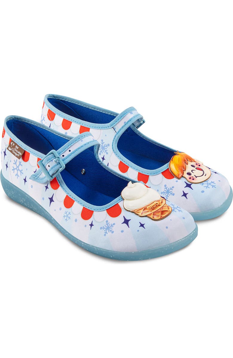 Hot Chocolate Design Frost Swirl Mary Jane Flat, Main, color, Frost Swirl