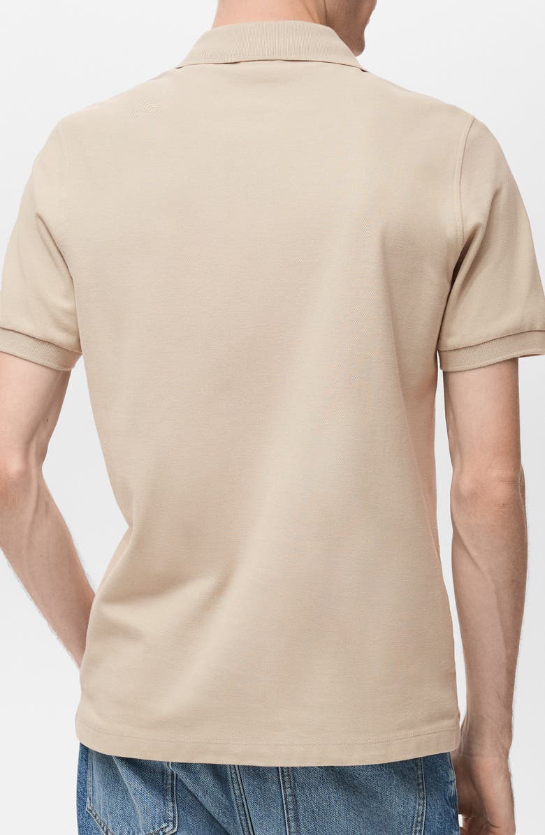 MANGO Regular Fit Cotton Piqué Polo, Alternate, color, Ecru