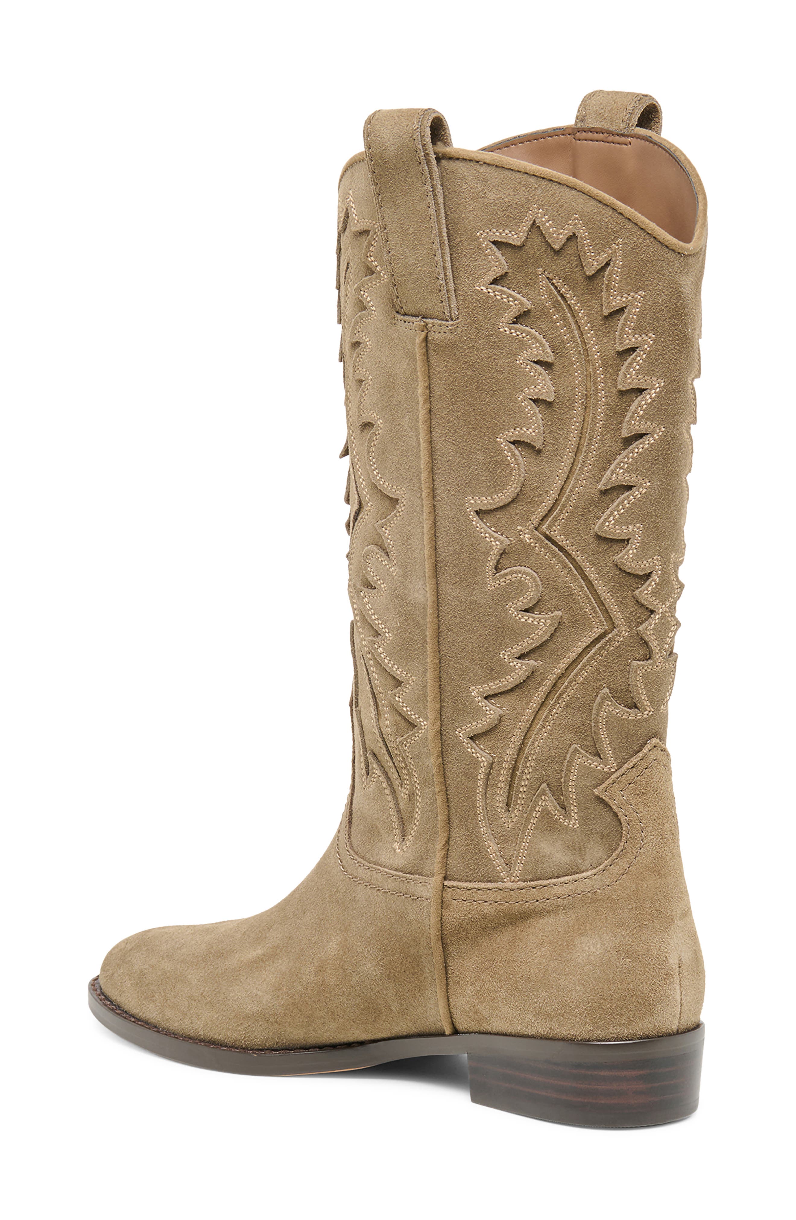 Tomara Western Boot, Alternate, color, OLIVE SUEDE