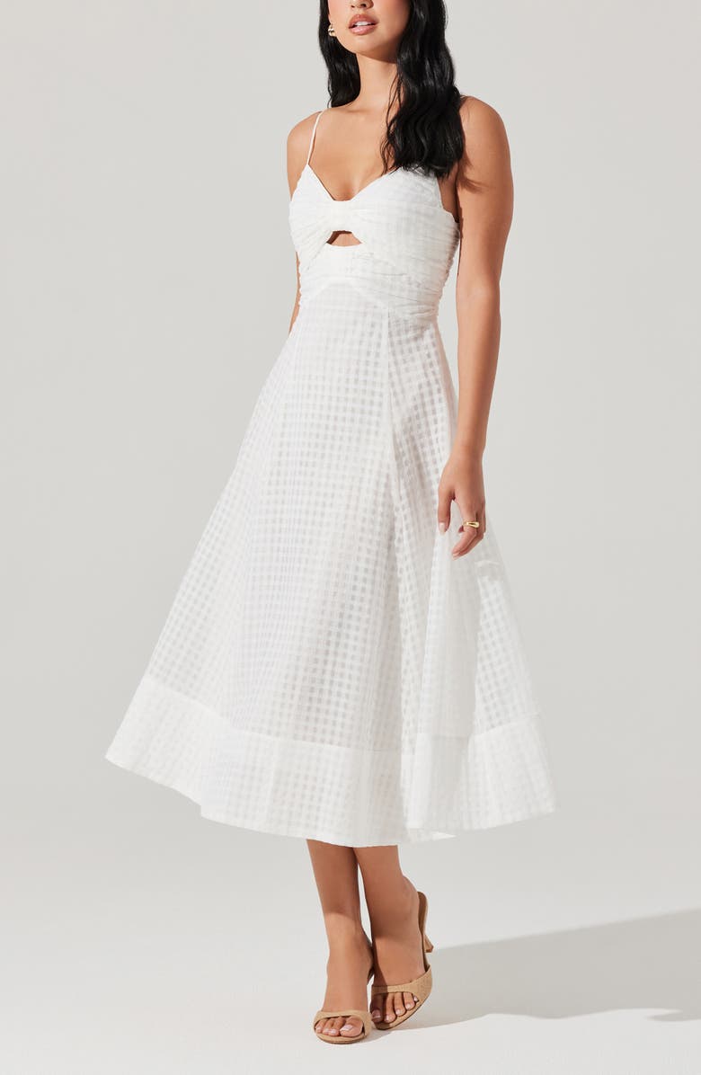 ASTR the Label Celina A-Line Midi Dress, Alternate, color, White