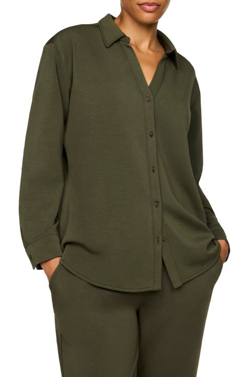 AirEssentials Oversize Button-Up Shirt