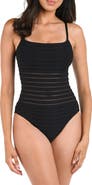 La Blanca Fluid Lines One-Piece Swimsuit
