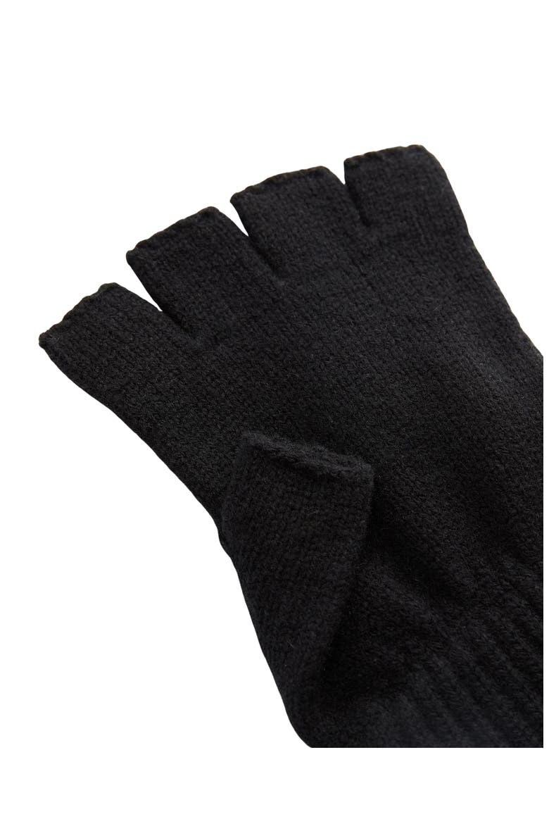 Heath Fingerless Wool Gloves, Alternate, color, BLACK