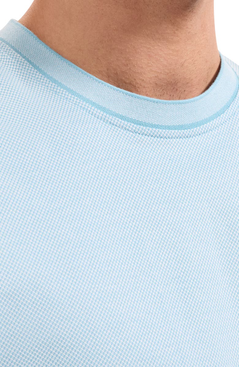 Bugatchi Crewneck Pima Cotton T-Shirt, Alternate, color, Teal