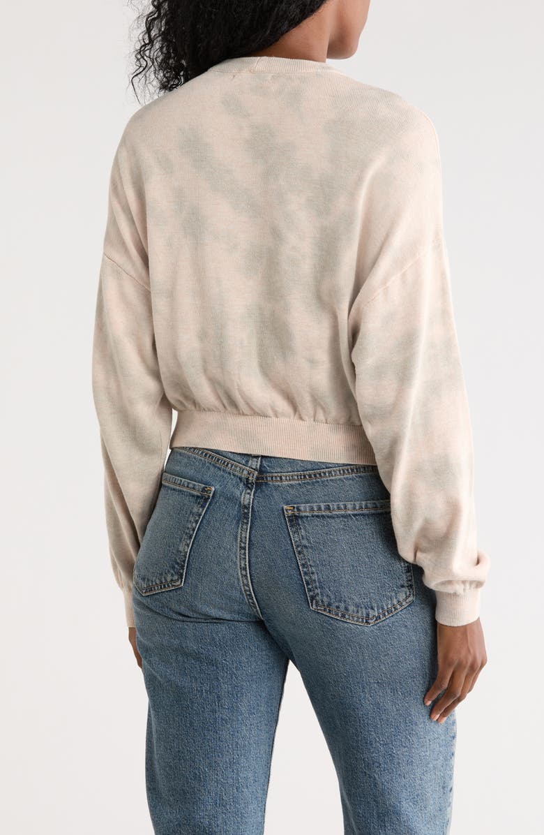 Democracy Tie Dye Crop Sweater, Alternate, color, Seagrass Multi