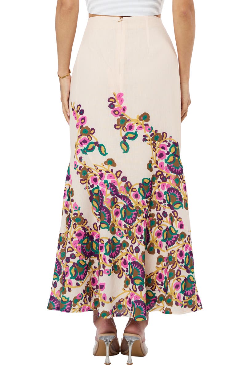 CIEBON Riley Floral Maxi Skirt, Alternate, color, Cream Multi