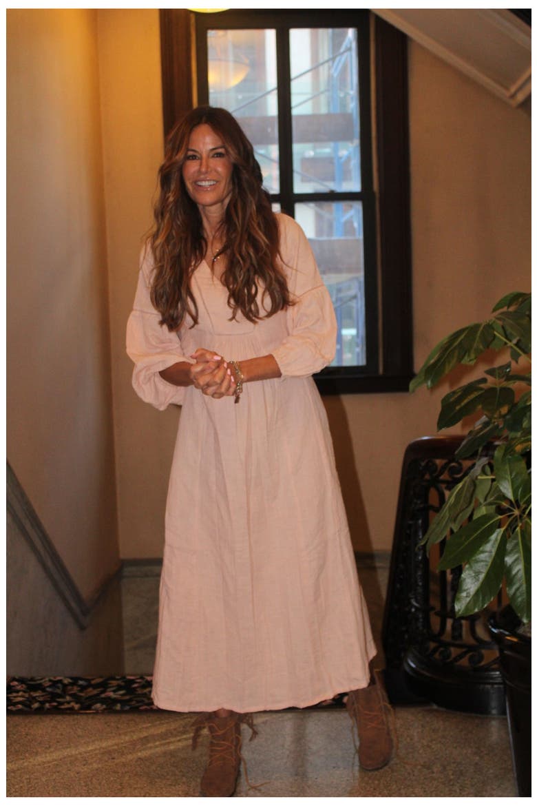 Kelly Kaftan Long Sleeve, Alternate, color, Rosé