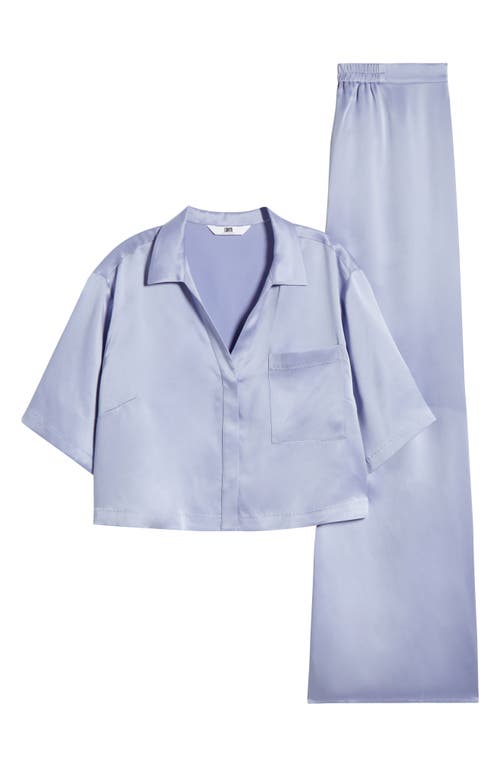 Lunya High Waist Washable Silk Pajamas In Periwinkle Eve