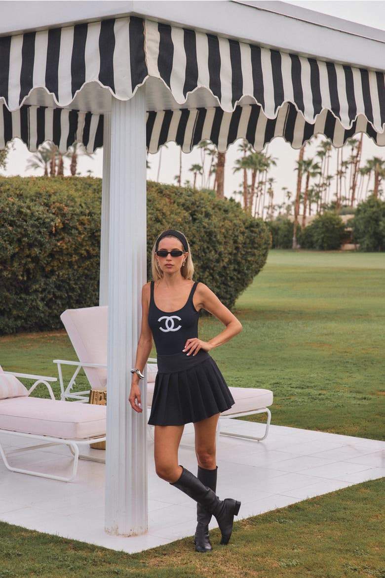 Pleated Skirt, Alternate, color, Black
