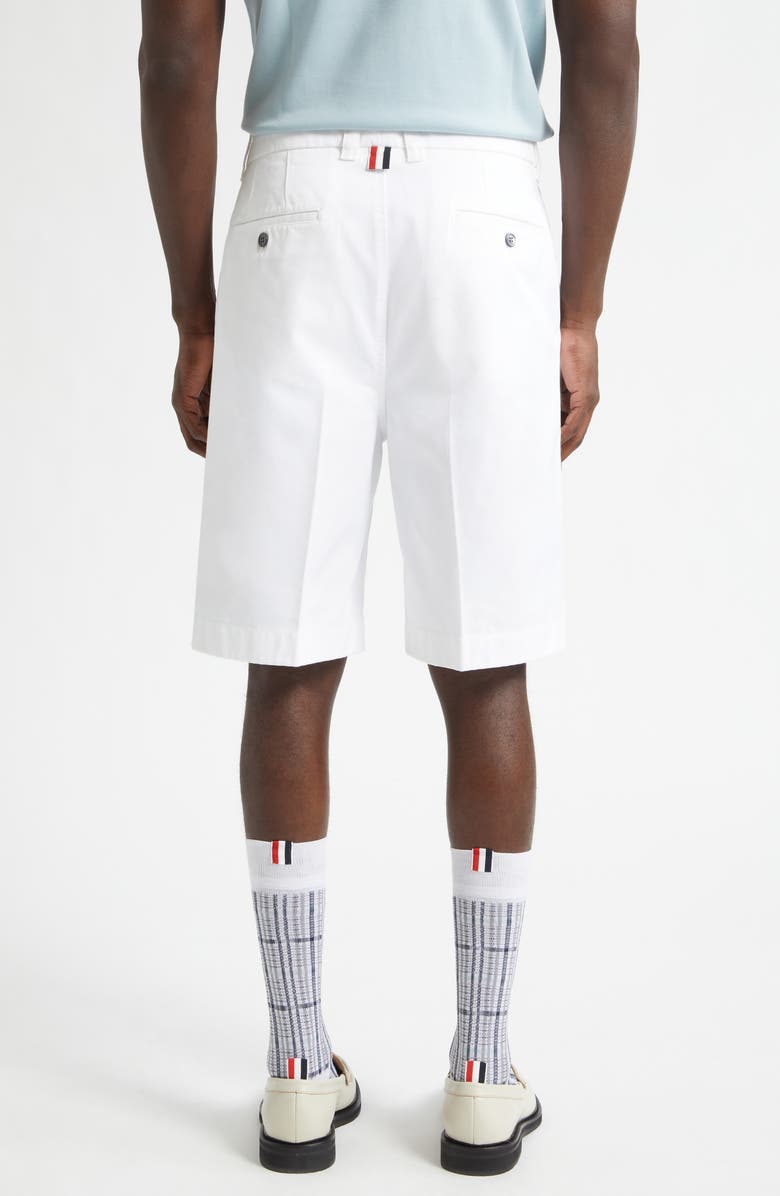 Thom Browne Typewriter Cloth Utility Chino Shorts, Alternate, color, White