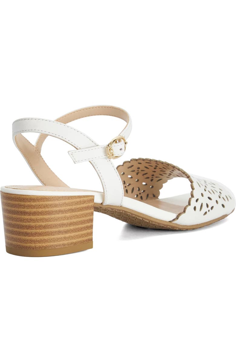 Dune London Josephina Leather Sandal, Alternate, color, White