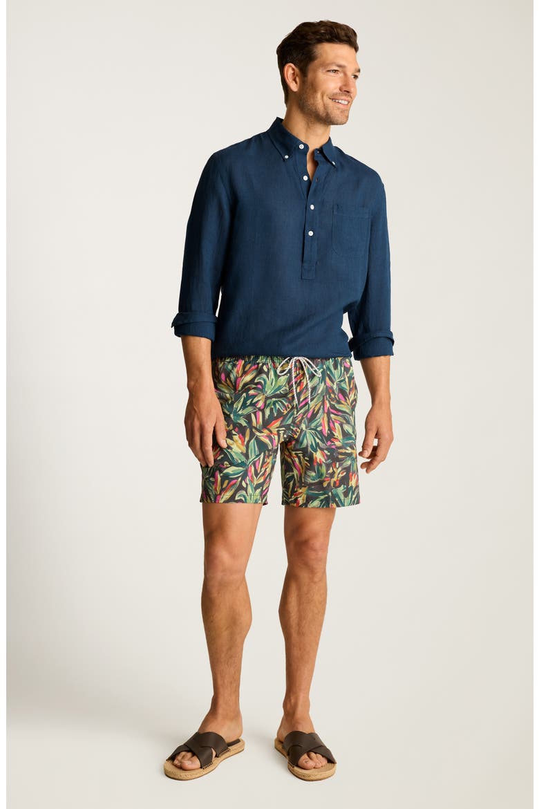 Everyday Linen Popover Shirt, Alternate, color, NAVY BLUE