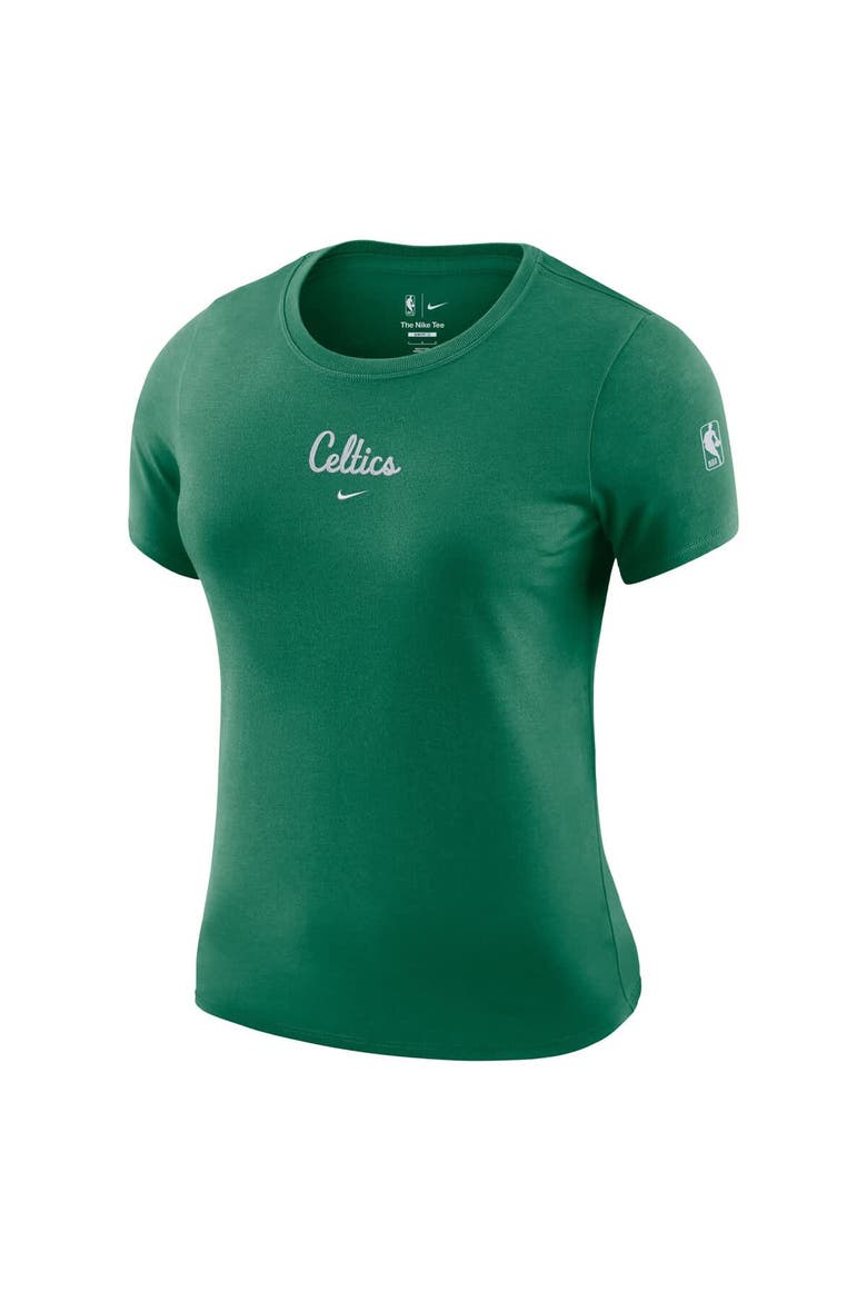 Women's Nike Kelly Green Boston Celtics Courtside Modest Cropped Tri-Blend T-Shirt, Alternate, color, Kelly Green