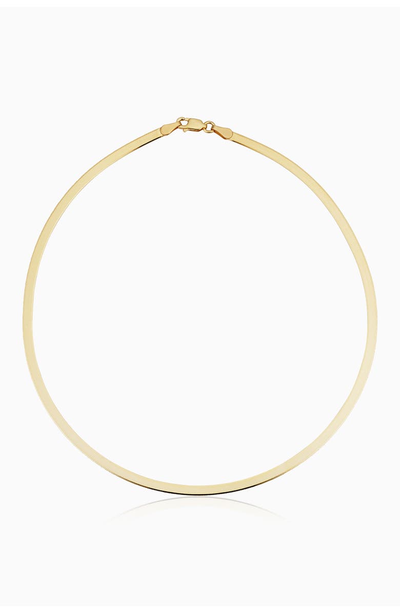 Oradina 14K Yellow Gold Park Avenue Bold Herringbone Choker, Main, color, Yellow Gold