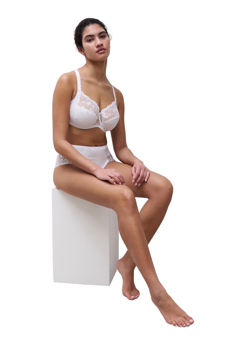 Majestic Unlined Full Coverage Bra, Alternate, color, WHITE