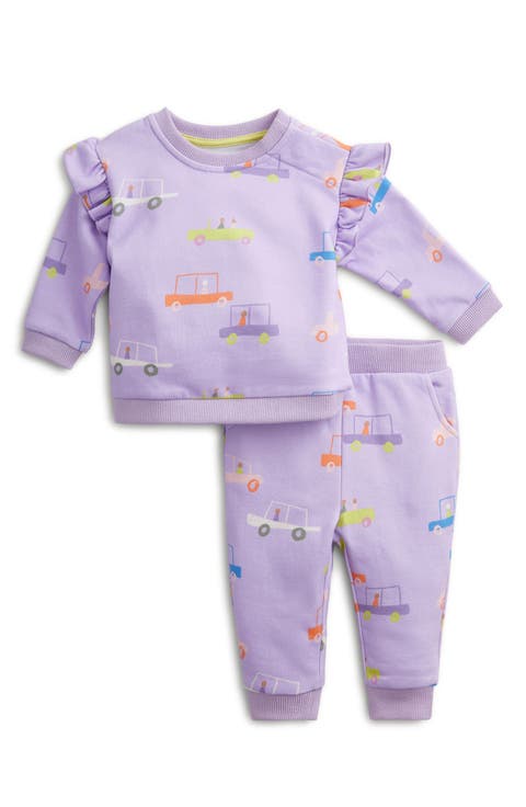 Kids' Cars French Terry Sweatshirt & Sweatpants Set