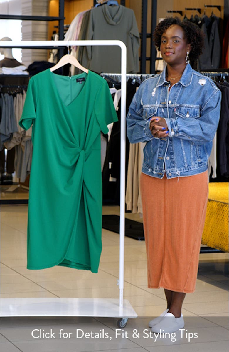 Stretch Crepe Side Knot Dress, sales video thumbnail