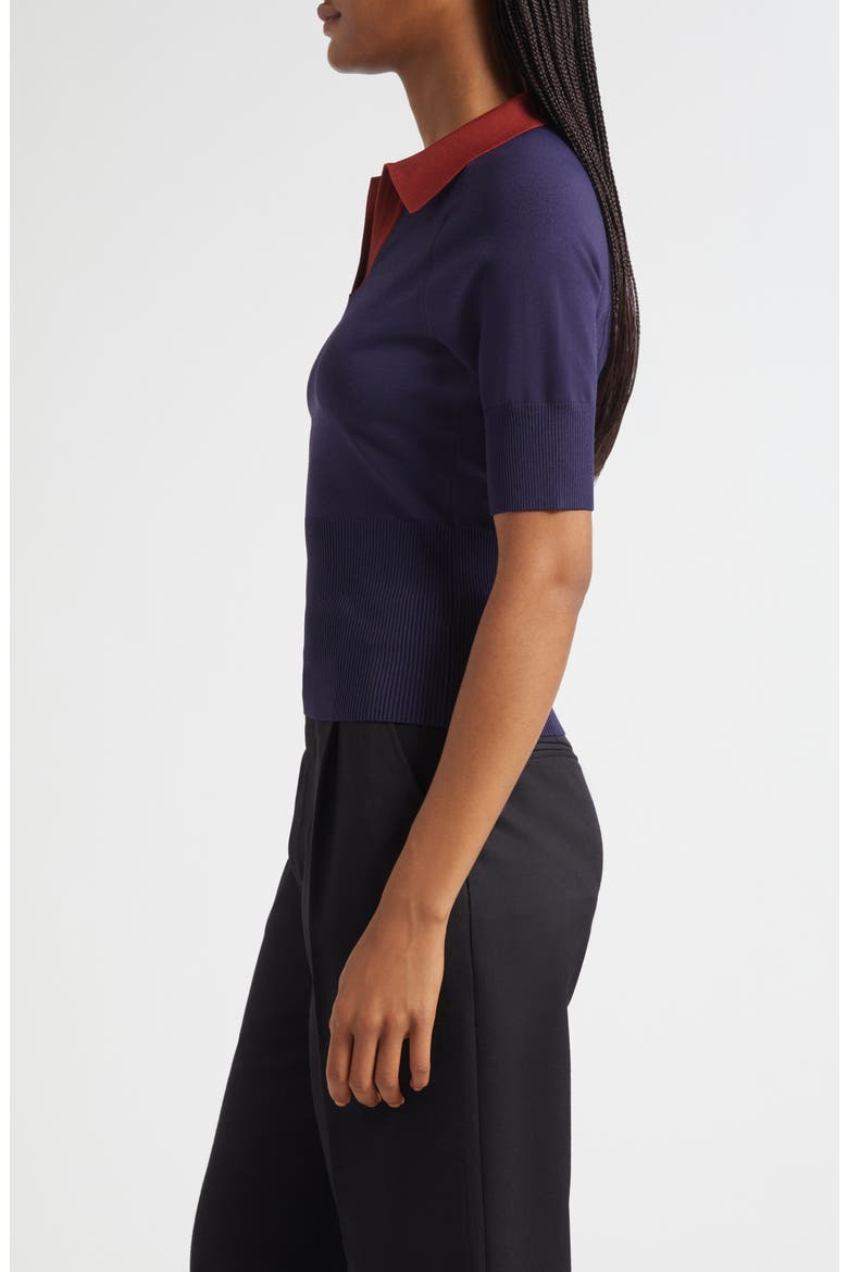 Gene Polo Sweater, Alternate, color, NAVY/ SANGRIA