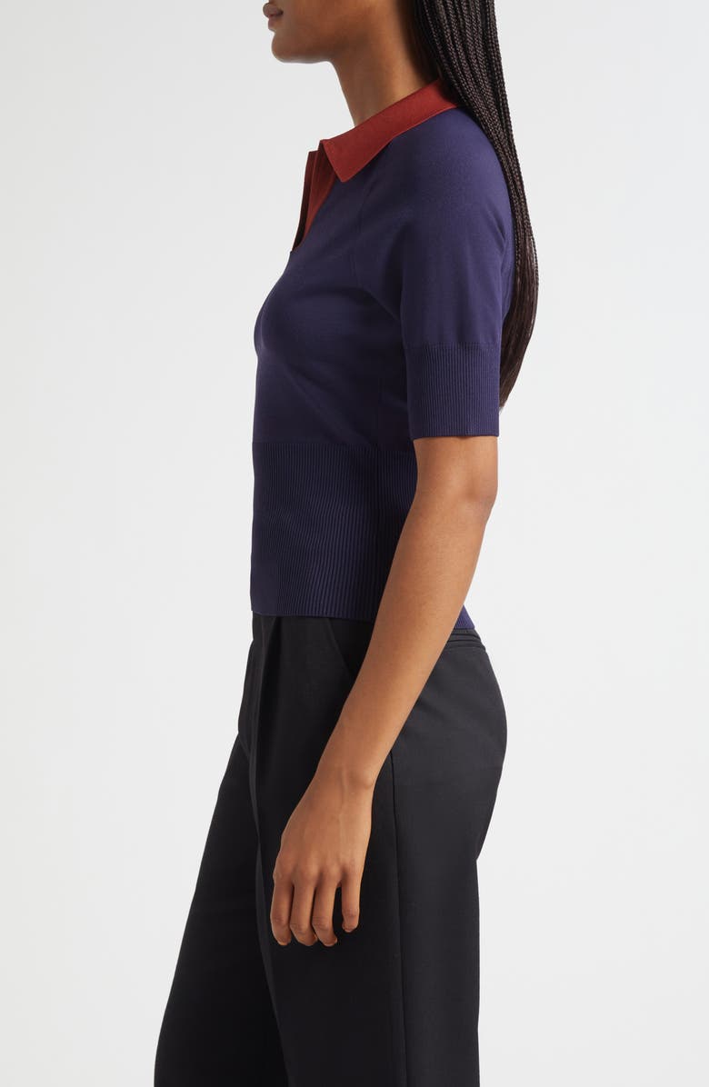 STAUD Gene Polo Sweater, Alternate, color, Navy/ Sangria