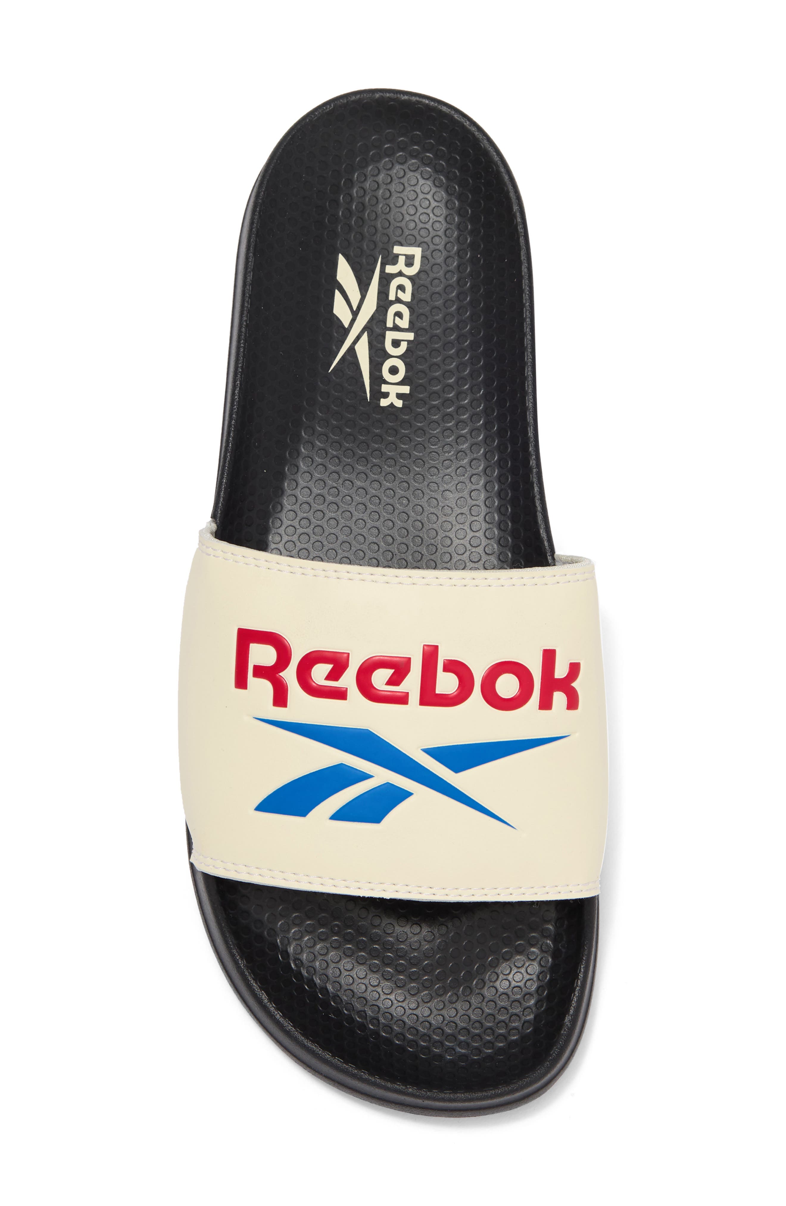 Slide Sandal, Alternate, color, BLACK/ CLASSIC WHITE/ RED