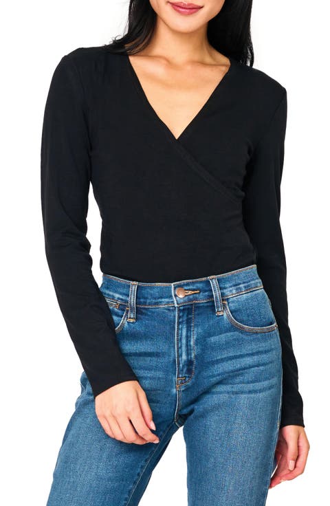 Surplice Ponte Bodysuit