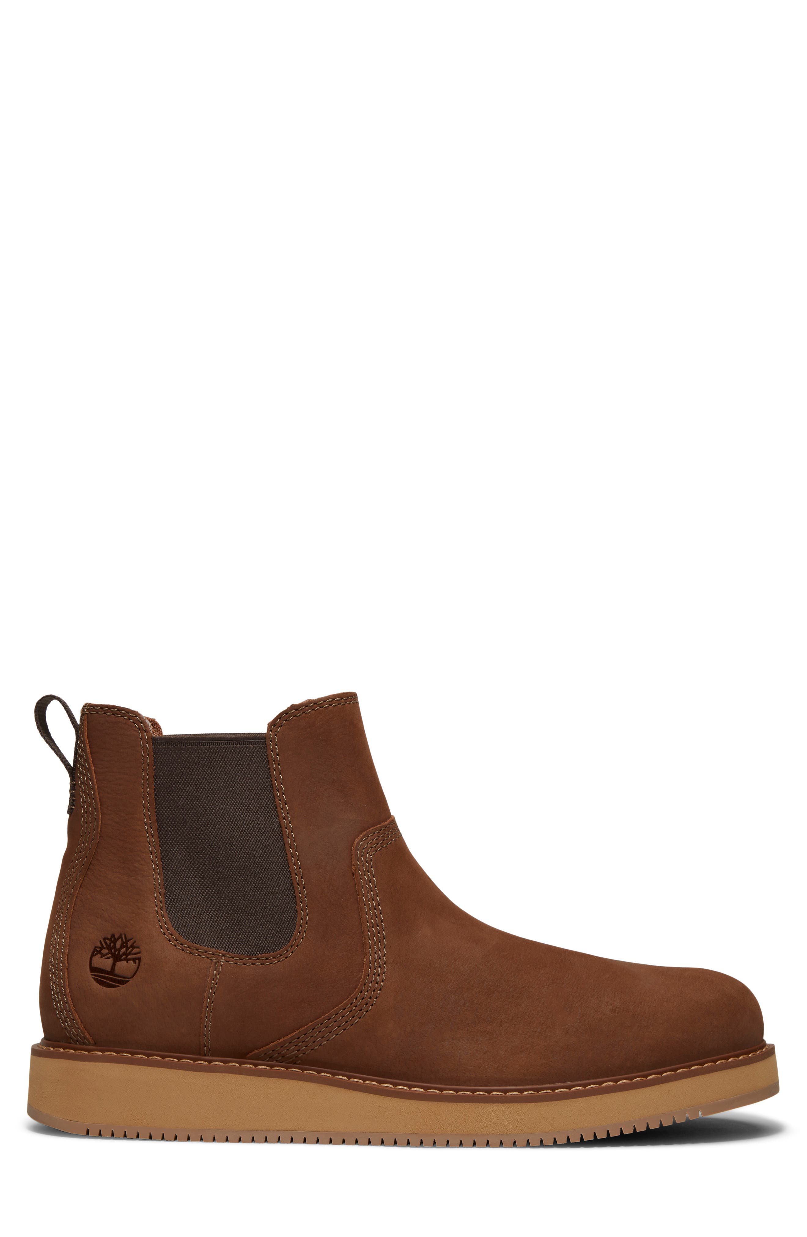 Redwood Edge Leather Chelsea Boot, Alternate, color, RUST NUBUCK