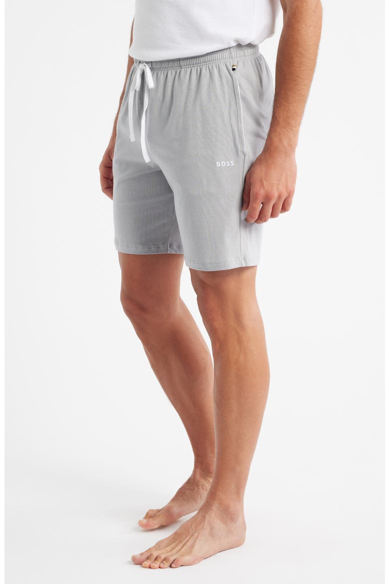 Mix Match Stretch Cotton Pajama Shorts, Alternate, color, LIGHT/ PASTEL GREY