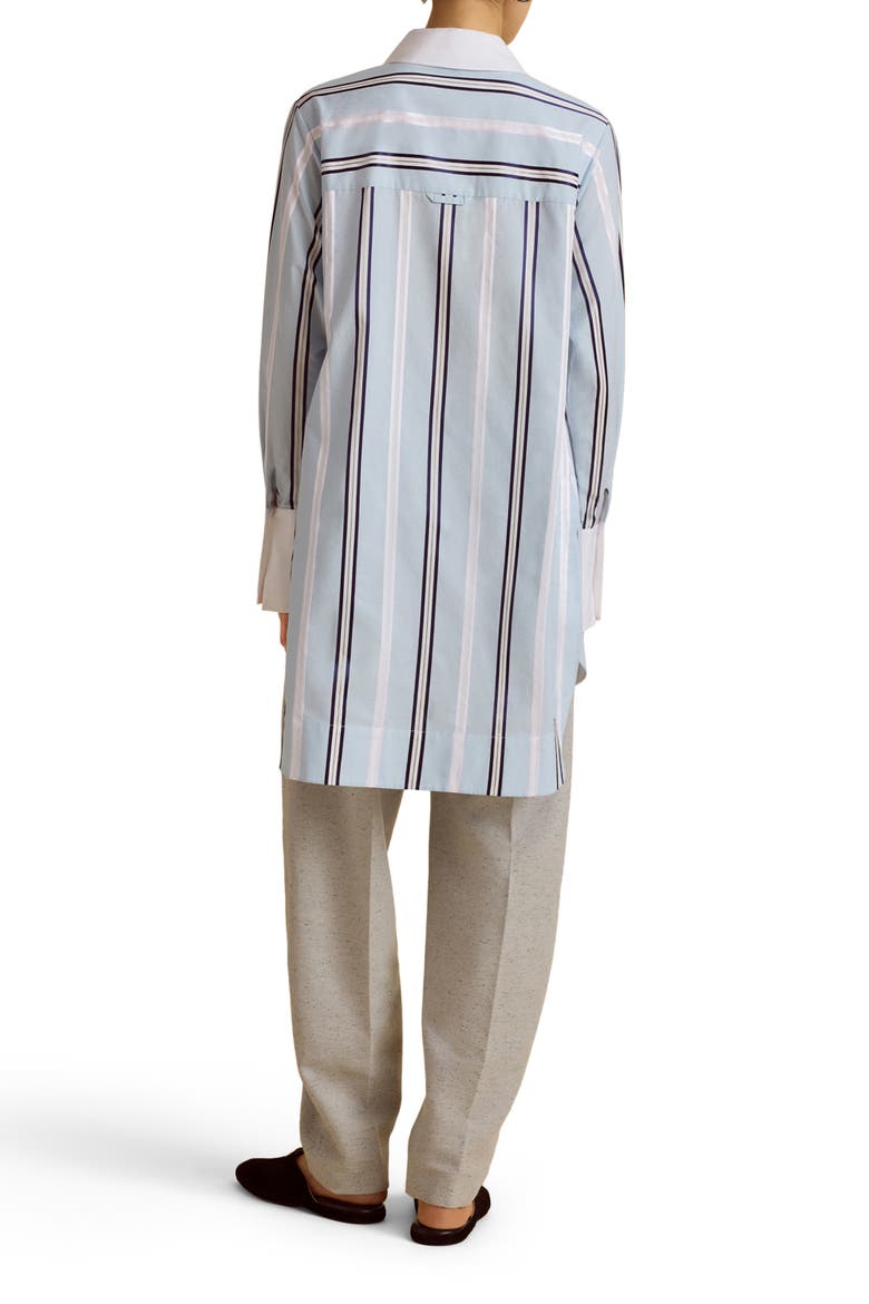 Slim Tuxedo Shirt, Alternate, color, Mist Pinstripe