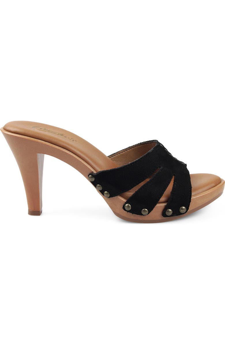 Candie's Camila Platform Slide Sandal, Alternate, color, Black Suede
