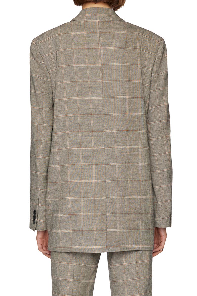 Di Windowpane Peak Lapel Boxy Blazer, Alternate, color, NOIR MULTI