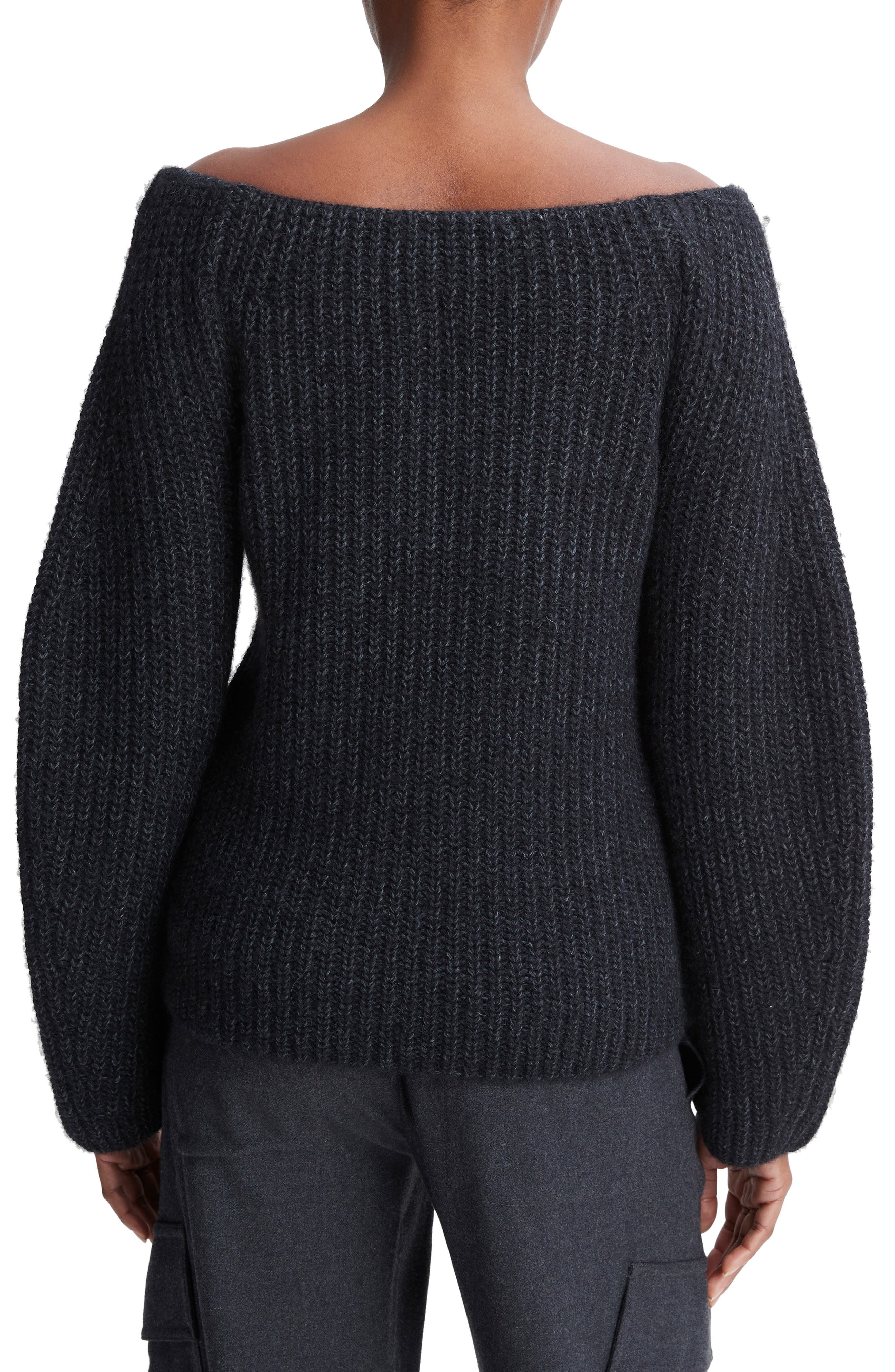 Marled Off the Shoulder Merino Wool Sweater - image 2