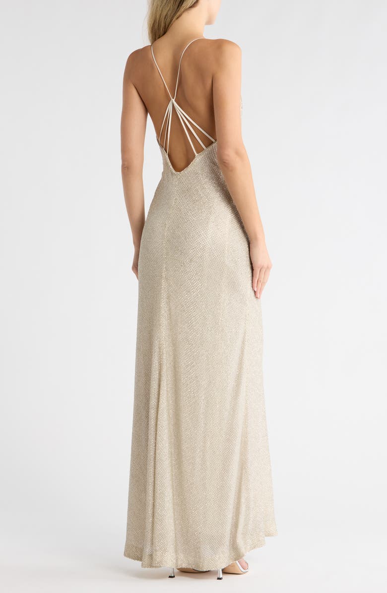TWP Josephine Silk Gown, Alternate, color, Silver