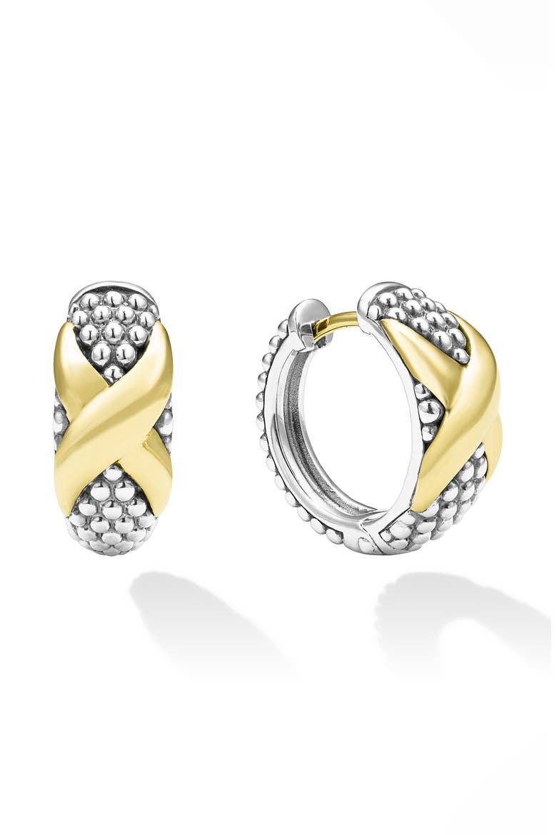 Embrace Hoop Earrings, Main, color, GOLD/ SILVER