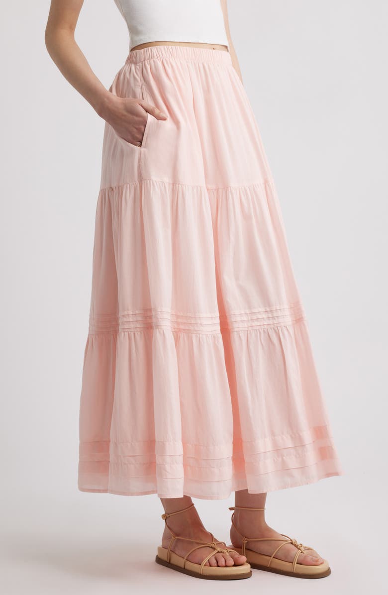 Treasure & Bond Tiered Maxi Skirt, Alternate, color, Pink Lotus