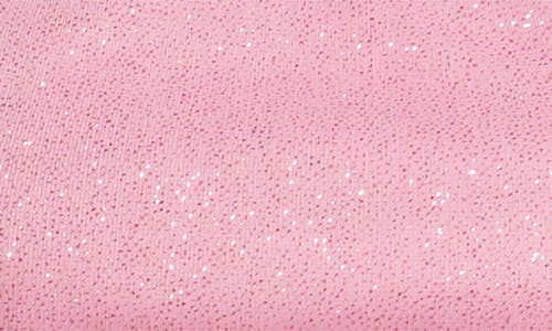 Jump Apparel Ruched Glitter Long Sleeve Minidress In Pink